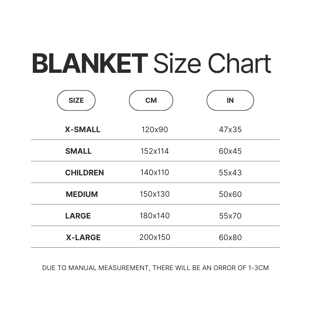 Blanket Size Chart - Charles Leclerc Shop