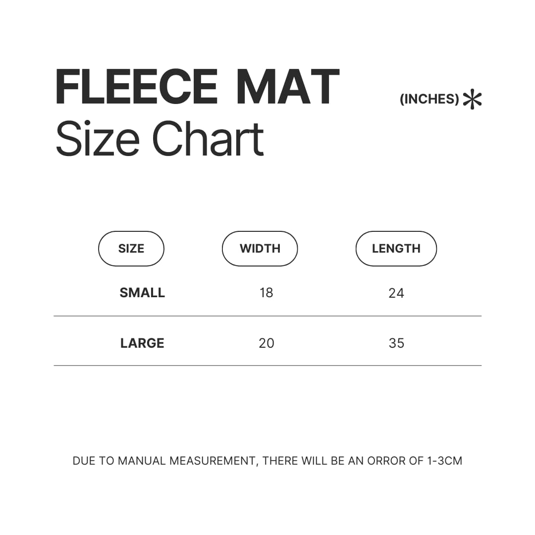 Fleece Mat Size Chart - Charles Leclerc Shop