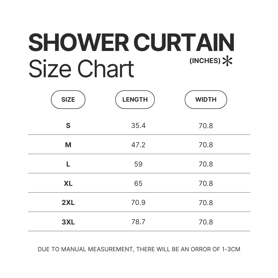 Shower Curtain Size Chart - Charles Leclerc Shop