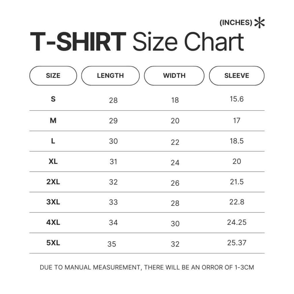 T shirt Size Chart - Charles Leclerc Shop