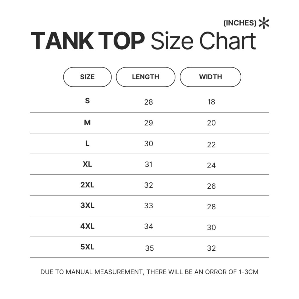 Tank Top Size Chart - Charles Leclerc Shop