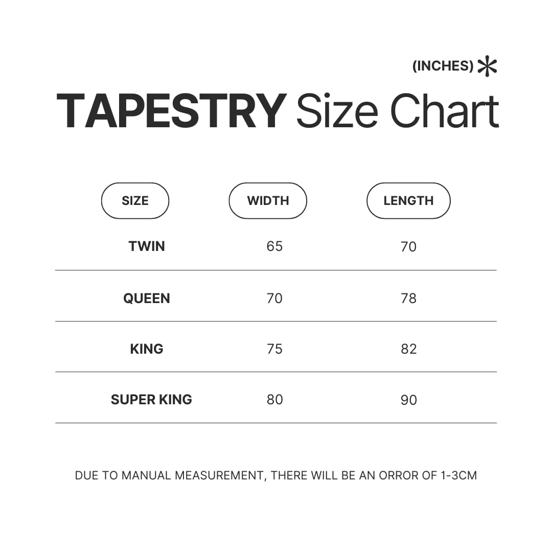 Tapestry Size Chart - Charles Leclerc Shop